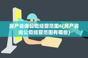 房产咨询公司经营范围6(房产咨询公司经营范围有哪些)