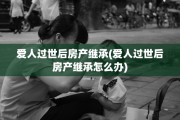 爱人过世后房产继承(爱人过世后房产继承怎么办)