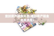 查封房产租金处置(查封房产租金处置流程)
