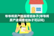 爷爷将房产遗嘱赠给孙子(爷爷将房产遗嘱赠给孙子可以吗)