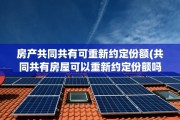 房产共同共有可重新约定份额(共同共有房屋可以重新约定份额吗)