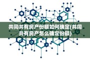 共同共有房产份额如何确定(共同共有房产怎么确定份额)