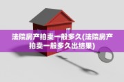 法院房产拍卖一般多久(法院房产拍卖一般多久出结果)