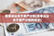 民事诉讼关于房产分割(民事诉讼关于房产分割的规定)