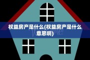 权益房产是什么(权益房产是什么意思啊)