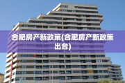 合肥房产新政策(合肥房产新政策出台)