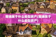 商铺属于什么类型房产(商铺属于什么类型房产)