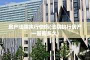 房产法院执行快吗(法院执行房产一般要多久)