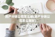 房产分销公司怎么做(房产分销公司怎么做账)