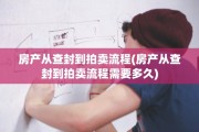 房产从查封到拍卖流程(房产从查封到拍卖流程需要多久)