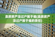 卖房房产没过户属于谁(卖房房产没过户属于谁的责任)