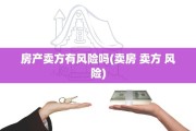房产卖方有风险吗(卖房 卖方 风险)