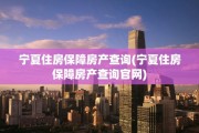 宁夏住房保障房产查询(宁夏住房保障房产查询官网)