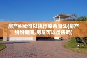 房产纠纷可以执行原合同么(房产纠纷期间,房屋可以出售吗)