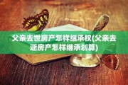 父亲去世房产怎样继承权(父亲去逝房产怎样继承划算)