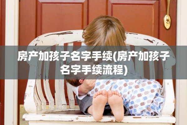 房产加孩子名字手续(房产加孩子名字手续流程)