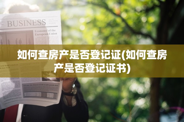 如何查房产是否登记证(如何查房产是否登记证书)