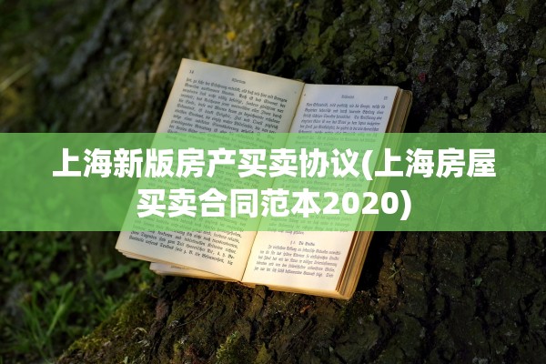 上海新版房产买卖协议(上海房屋买卖合同范本2020)