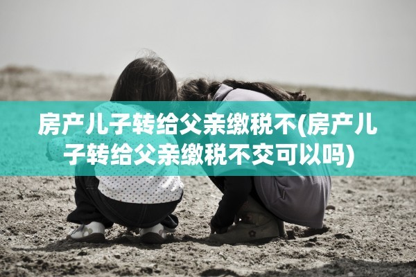 房产儿子转给父亲缴税不(房产儿子转给父亲缴税不交可以吗)