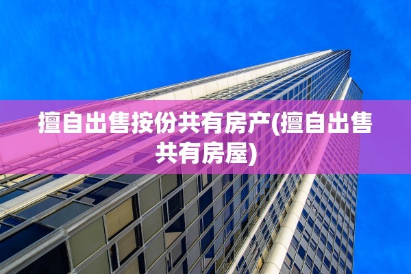 擅自出售按份共有房产(擅自出售共有房屋)