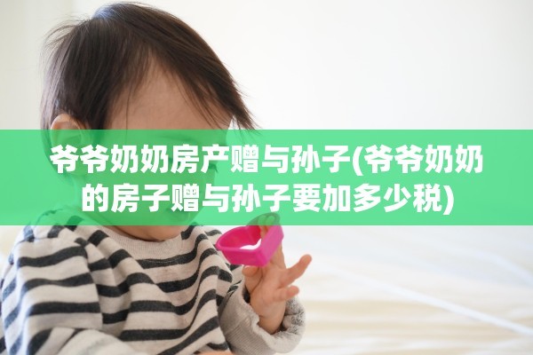 爷爷奶奶房产赠与孙子(爷爷奶奶的房子赠与孙子要加多少税)