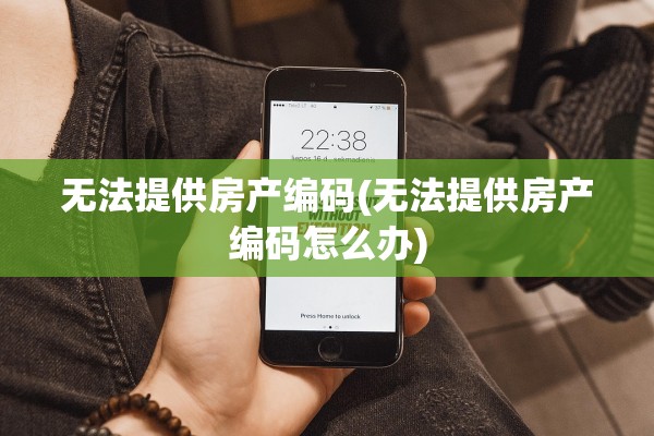 无法提供房产编码(无法提供房产编码怎么办)
