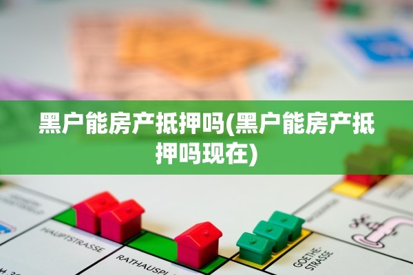 黑户能房产抵押吗(黑户能房产抵押吗现在)