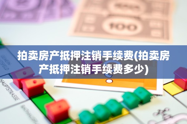 拍卖房产抵押注销手续费(拍卖房产抵押注销手续费多少)