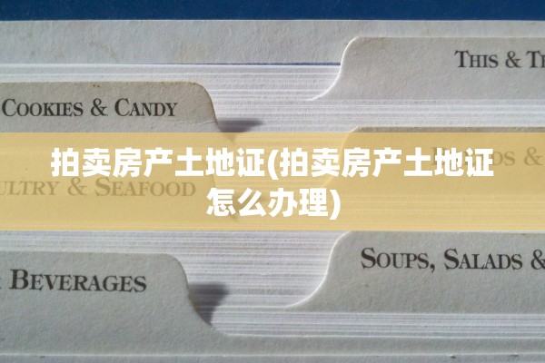 拍卖房产土地证(拍卖房产土地证怎么办理)