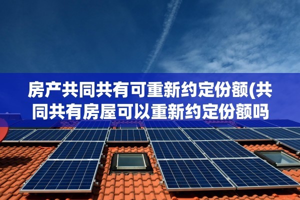 房产共同共有可重新约定份额(共同共有房屋可以重新约定份额吗)