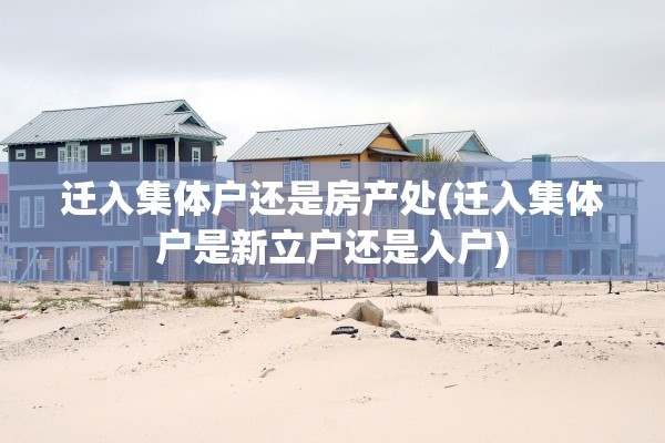 迁入集体户还是房产处(迁入集体户是新立户还是入户)