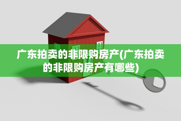 广东拍卖的非限购房产(广东拍卖的非限购房产有哪些)
