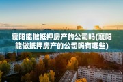 襄阳能做抵押房产的公司吗(襄阳能做抵押房产的公司吗有哪些)