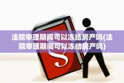 法院审理期间可以冻结房产吗(法院审理期间可以冻结房产吗)