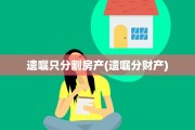 遗嘱只分割房产(遗嘱分财产)