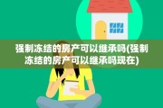 强制冻结的房产可以继承吗(强制冻结的房产可以继承吗现在)