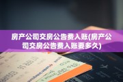 房产公司交房公告费入账(房产公司交房公告费入账要多久)