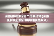 法院强制执行房产拍卖时限(法院强制执行房产拍卖时限是多久)