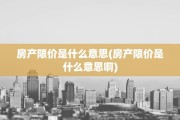 房产限价是什么意思(房产限价是什么意思啊)
