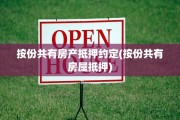 按份共有房产抵押约定(按份共有房屋抵押)