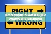 房产改票需要什么手续费吗(房子改票要交多少钱的手续费)