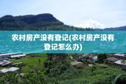农村房产没有登记(农村房产没有登记怎么办)