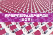 房产抵押后能卖么(房产抵押后能卖么吗)