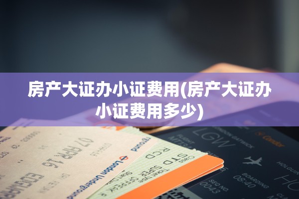 房产大证办小证费用(房产大证办小证费用多少)