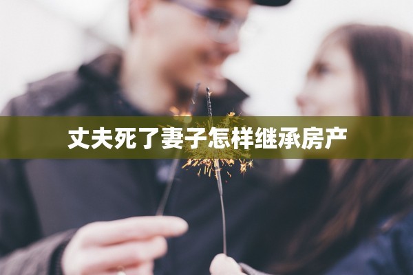 丈夫死了妻子怎样继承房产