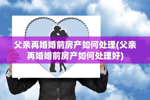 父亲再婚婚前房产如何处理(父亲再婚婚前房产如何处理好)