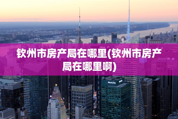 钦州市房产局在哪里(钦州市房产局在哪里啊)