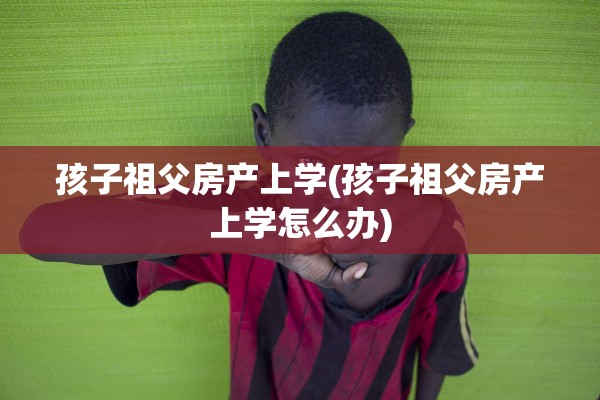 孩子祖父房产上学(孩子祖父房产上学怎么办)