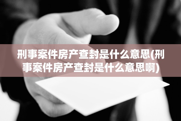 刑事案件房产查封是什么意思(刑事案件房产查封是什么意思啊)