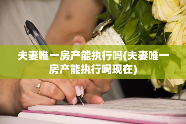 夫妻唯一房产能执行吗(夫妻唯一房产能执行吗现在)